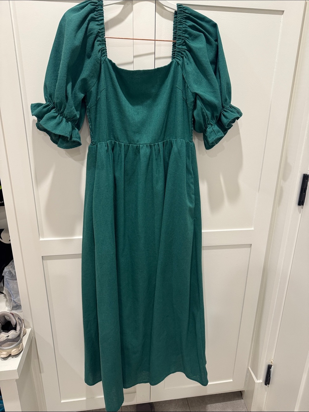 Baltic Born Britton Puff-Sleeve Midi Dress